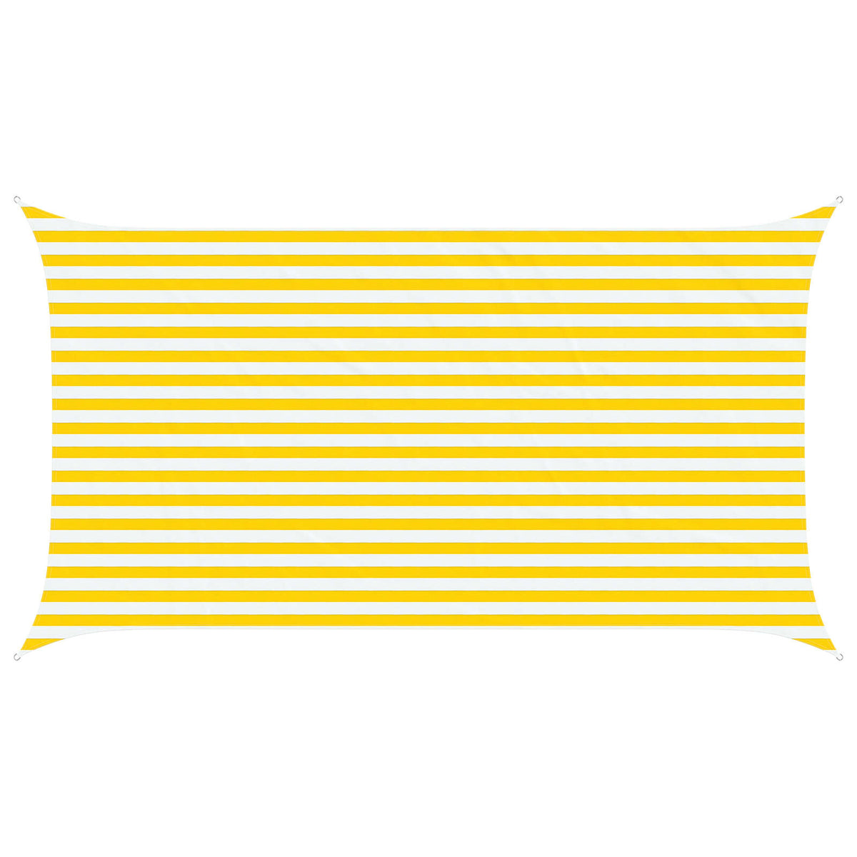 Sunshade Sail Oxford Fabric Rectangular 2.5x4.5 m Width 2.5 m Drop 4.5 m Yellow and white