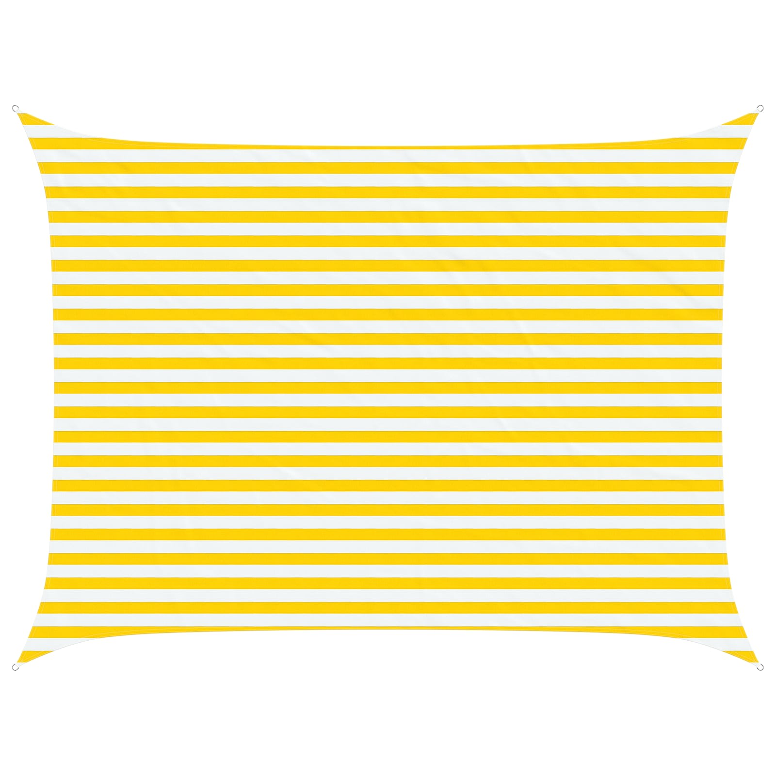 vidaXL Sun Shade Sail Yellow and White 4 x 3 m 100% Polyester Oxford 2