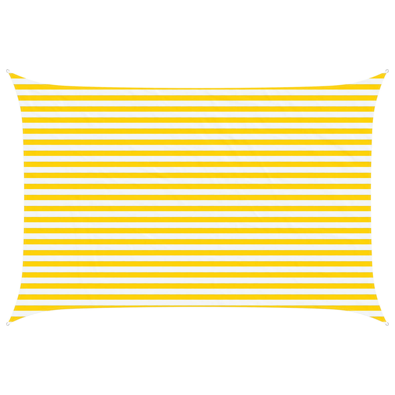 vidaXL Sun Shade Sail Yellow and White 4.5 x 3 m 100% Polyester Oxford 2