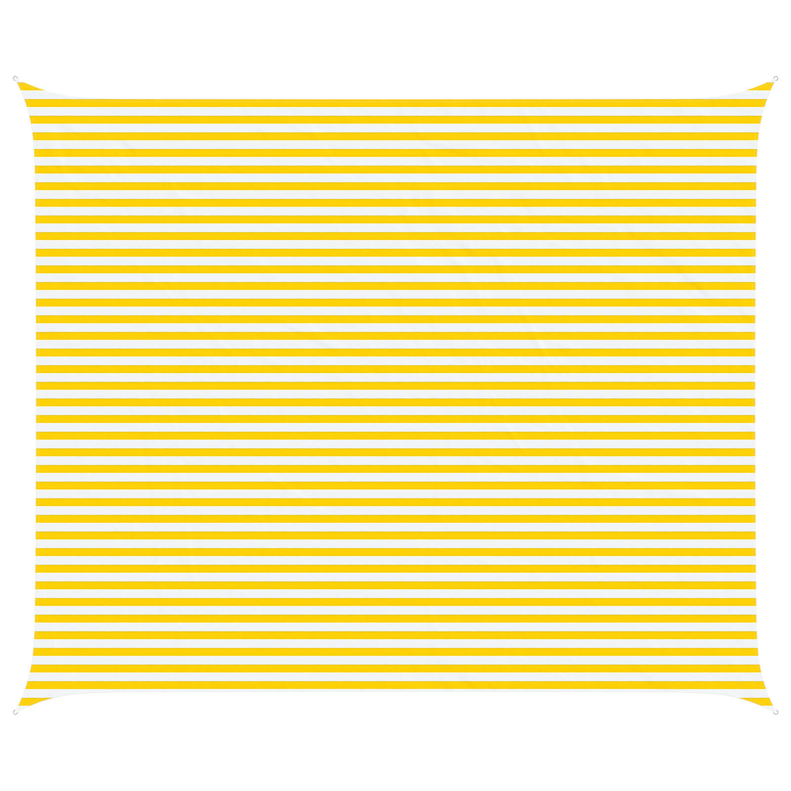 vidaXL Sun Shade Sail Yellow and White 6 x 5 m 100% Polyester Oxford 2