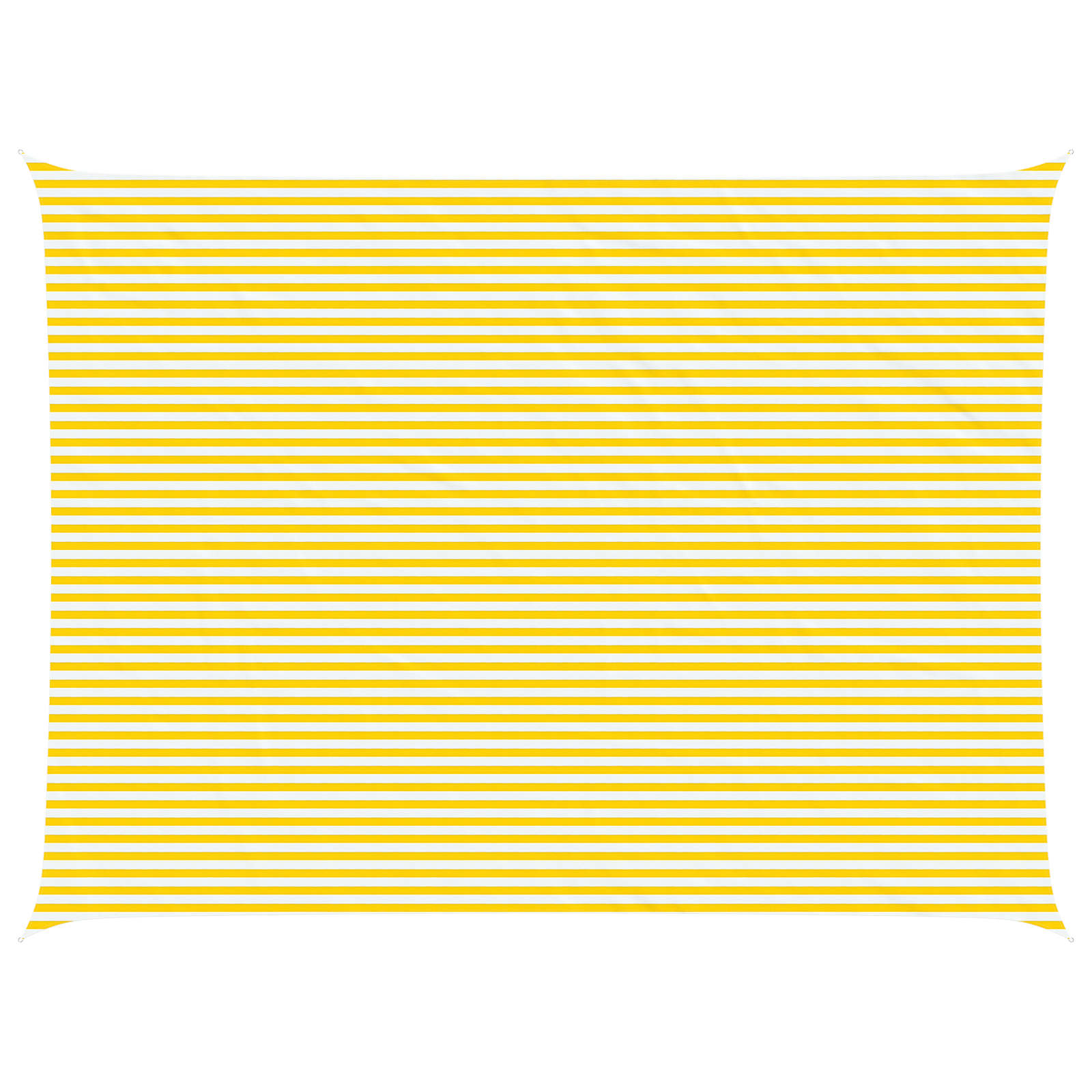 vidaXL Sun Shade Sail Yellow and White 8 x 6 m 100% Polyester Oxford 2