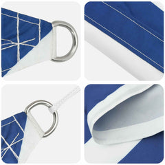 vidaXL Sun Shade Sail Blue and White 8 x 6 m 100% Polyester Oxford 4