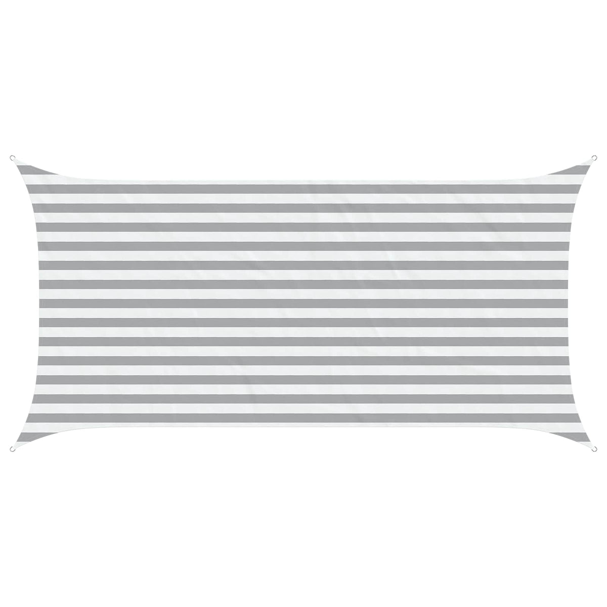 Sunshade Sail Oxford Fabric Rectangular 2x4 m Width 2 m Drop 4 m Light grey and white