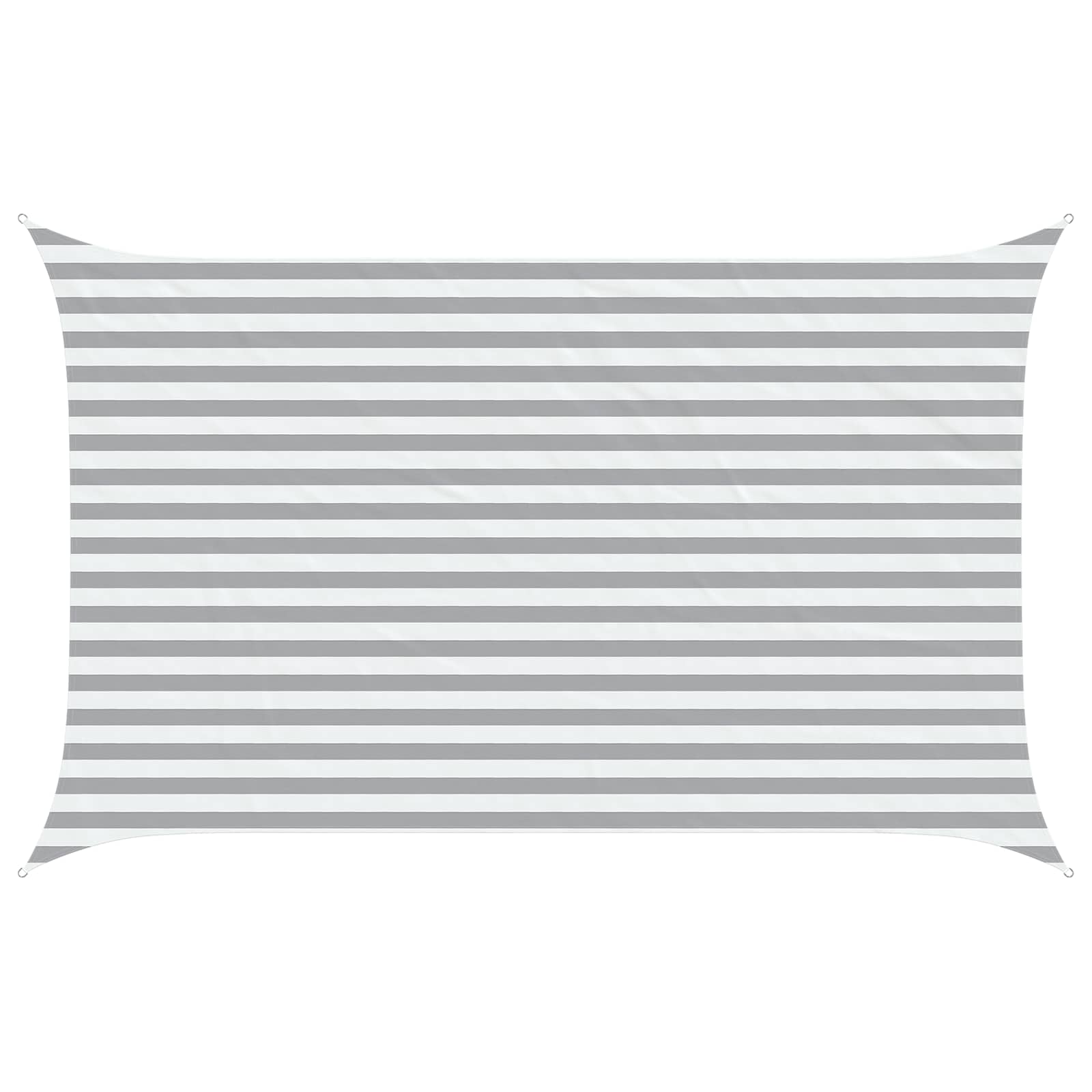 vidaXL Sun Shade Sail Light Grey and White 4 x 2.5 m 2