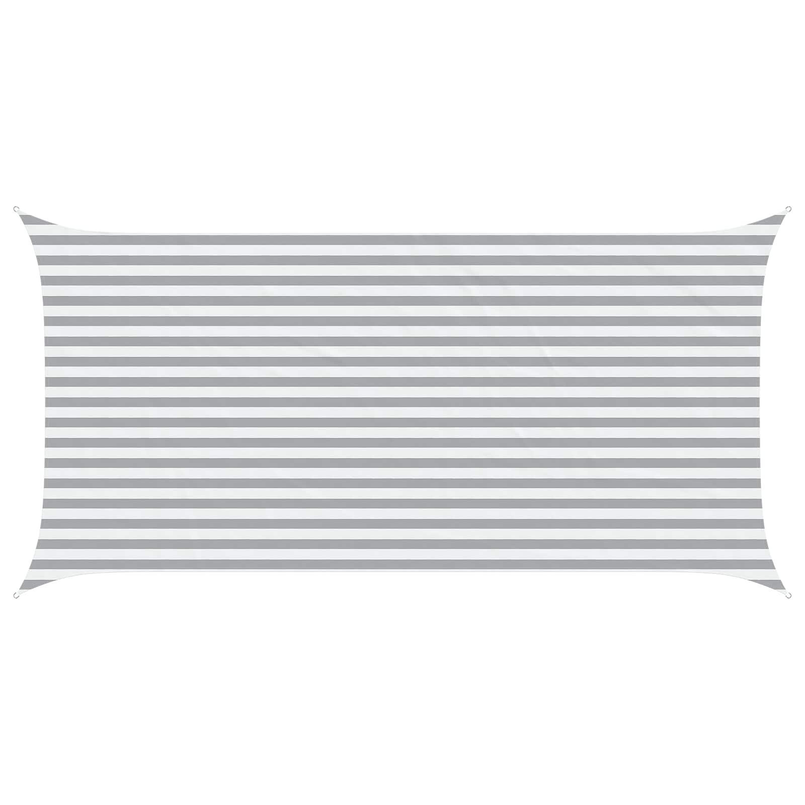 vidaXL Sun Shade Sail Light Grey and White 2.5 x 5 m 2