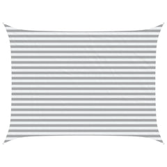 vidaXL Sun Shade Sail Light Grey and White 4 x 3 m 2