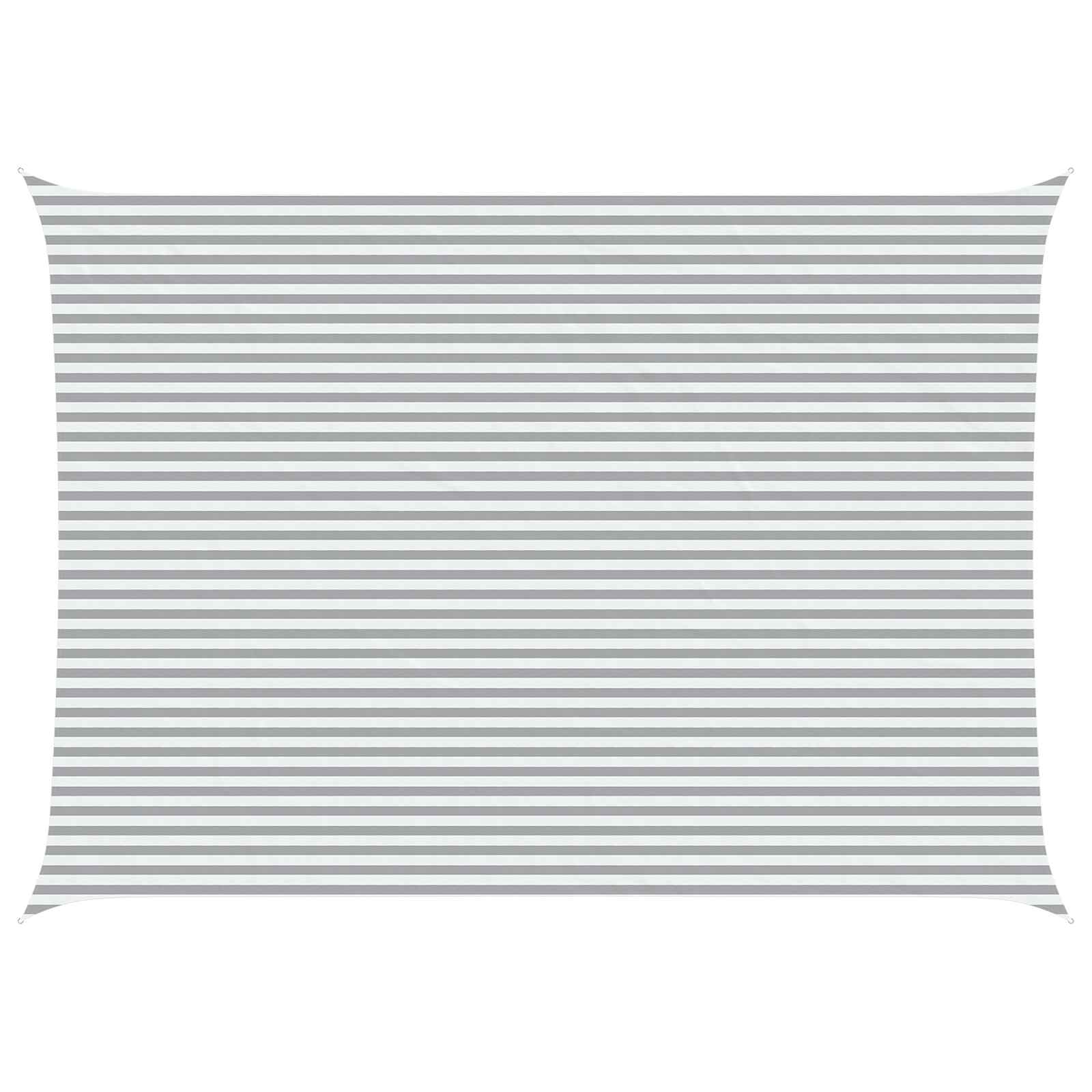 vidaXL Sun Shade Sail Light Grey and White 7 x 5 m 2