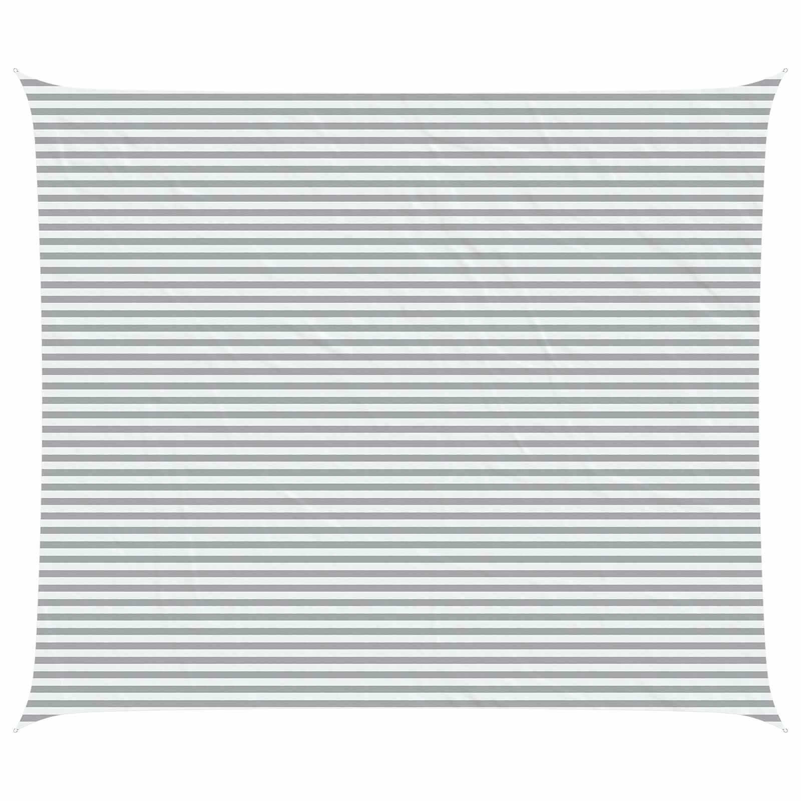 vidaXL Sun Shade Sail Light Grey and White 7 x 6 m 2