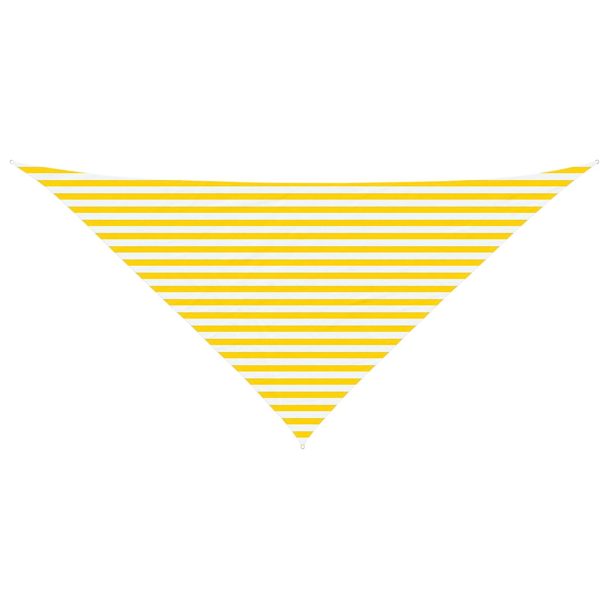 Sunshade Sail Oxford Fabric Triangular 4x4x5,8 m Width 4 m Depth 4 m Height 5.8 m Yellow and white