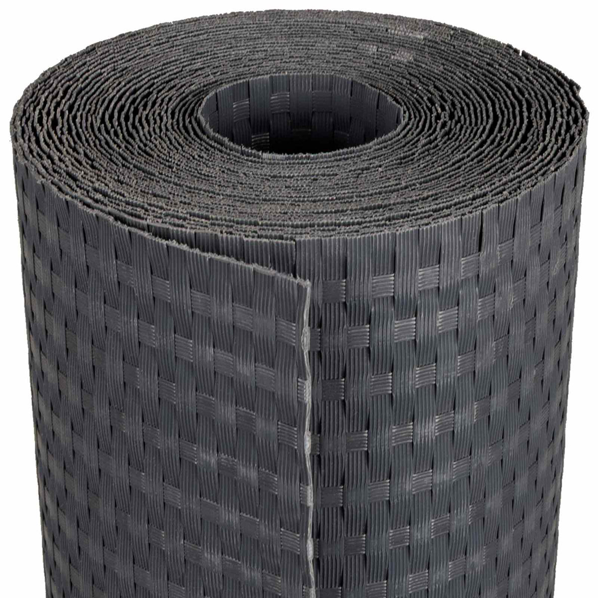 Balcony Screen Poly Rattan Height Length Dark grey