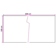 vidaXL Balcony Screen 600 x 100 cm Poly Rattan Dark Grey 5