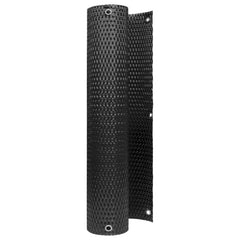 vidaXL Balcony Screen with Eyelets 400 x 80 cm Poly Rattan Black 2