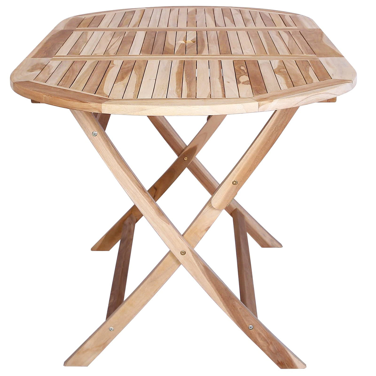 vidaXL Folding Garden Table Natural 160 x 80 x 76 cm Solid Teak Wood 4