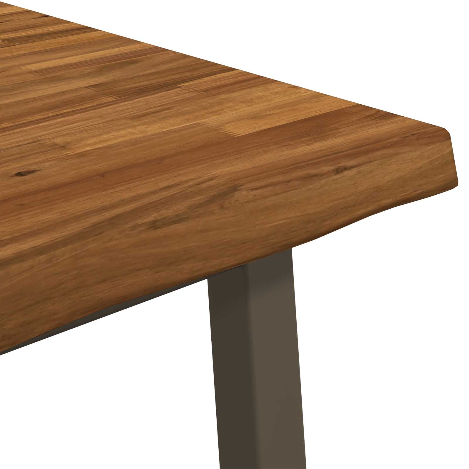 vidaXL 70 x 70 x 75 cm Solid Acacia Wood Natural and Coffee Square 5