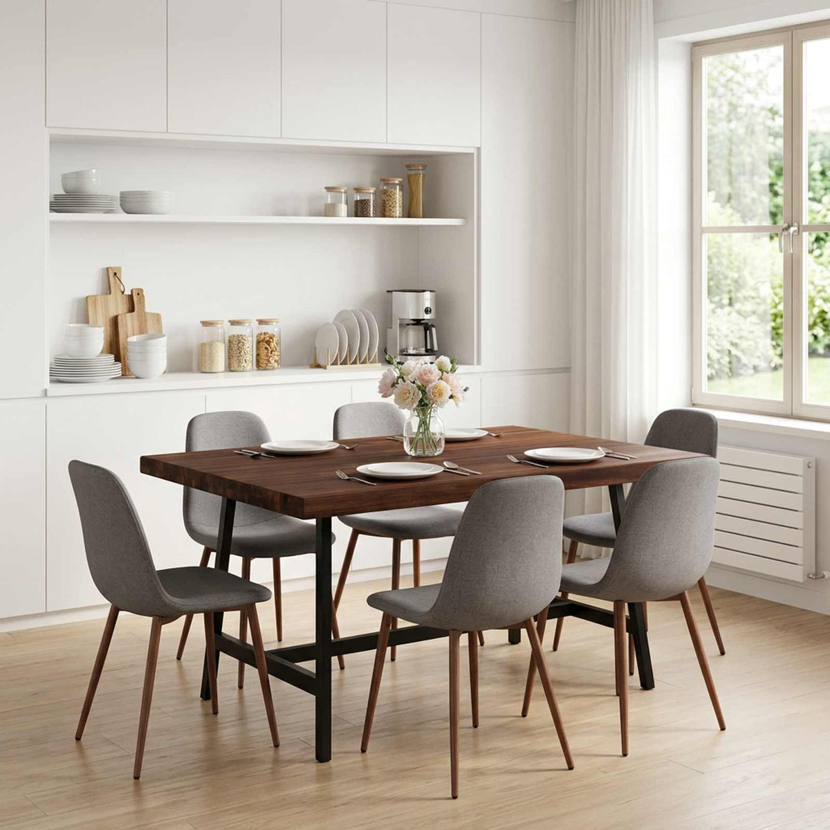 Table Top Dark Brown Rectangular Depth 70 cm 80 cm