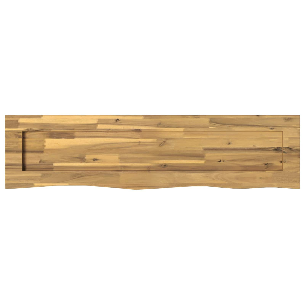 Live Edge Table Top Rectangular Whitewash Side Depth