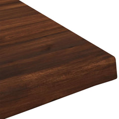 vidaXL Live Edge Table Top 70 x 50 x 3.5 cm Rectangular Dark Brown 6
