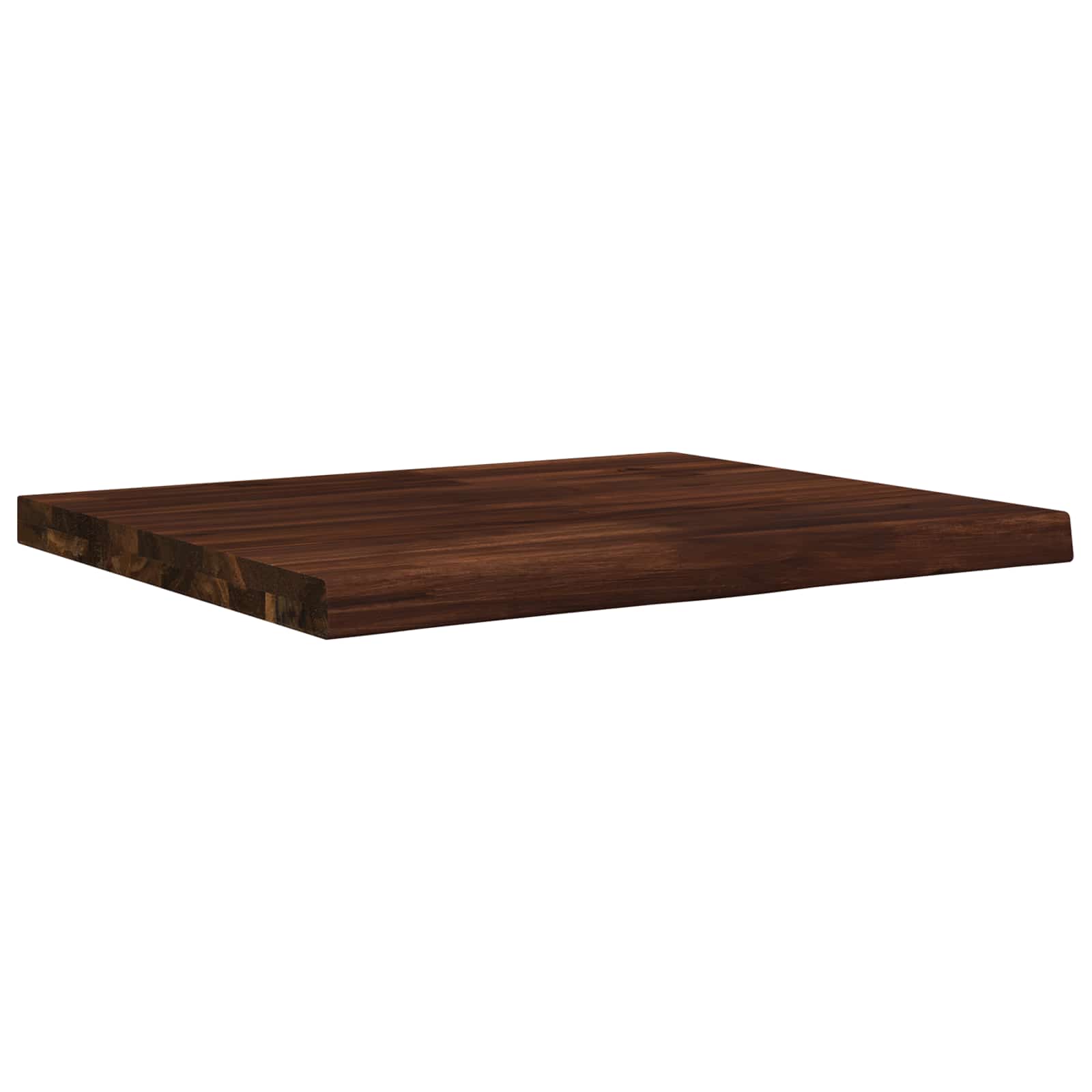 vidaXL Live Edge Table Top 70 x 50 x 3.5 cm Rectangular Dark Brown 3