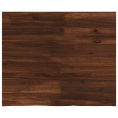 vidaXL Live Edge Table Top 70 x 50 x 3.5 cm Rectangular Dark Brown 2