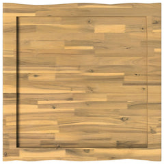 Live Edge Table Top Rectangular Whitewash Live Edge 2 Sides Depth 80 cm 80 cm