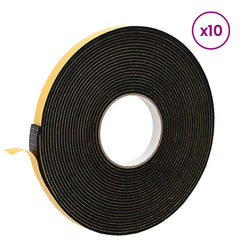 vidaXL Self-adhesive Foam Tape 10 pcs Black 15mm x 10m CR Foam 3