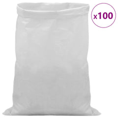 vidaXL Woven Sacks 100 pcs White 30 x 45 cm PP 3