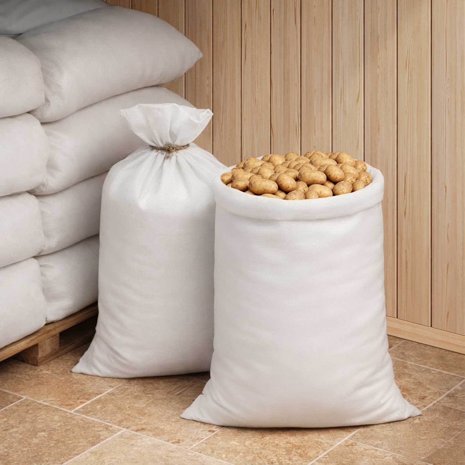 vidaXL Woven Sacks 100 pcs White 60 x 110 cm PP 4