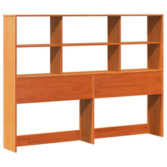 Bed Frame with Storage Headboard Wax Brown 150 cm