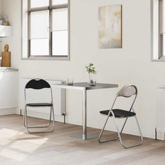 vidaXL Folding Chair 2 pcs Black and Grey 48 x 43.5 x 81 cm 3