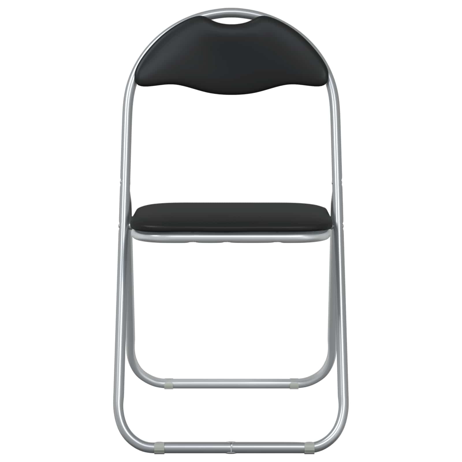 vidaXL Folding Chair 2 pcs Black and Grey 48 x 43.5 x 81 cm 5