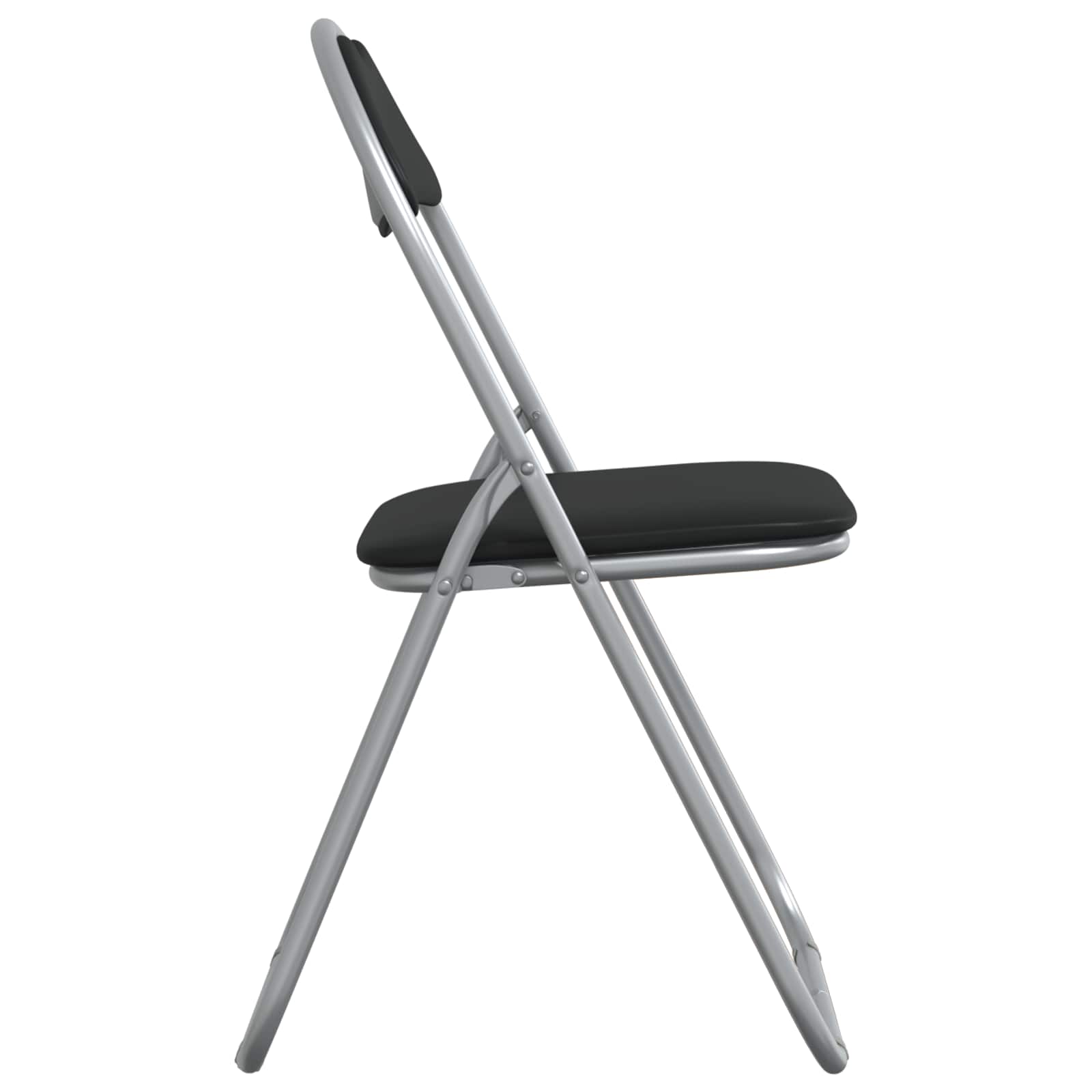 vidaXL Folding Chair 2 pcs Black and Grey 48 x 43.5 x 81 cm 6