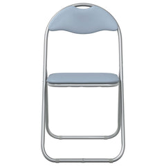 vidaXL Folding Chair 2 pcs Faux Leather Grey 48 x 43.5 x 81 cm 5