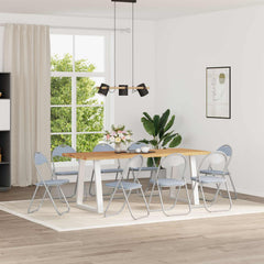 Folding Chair Faux Leather in Grey