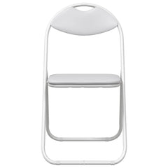 vidaXL Folding Chair 8 pcs Faux Leather White 48 x 43.5 x 81 cm 5