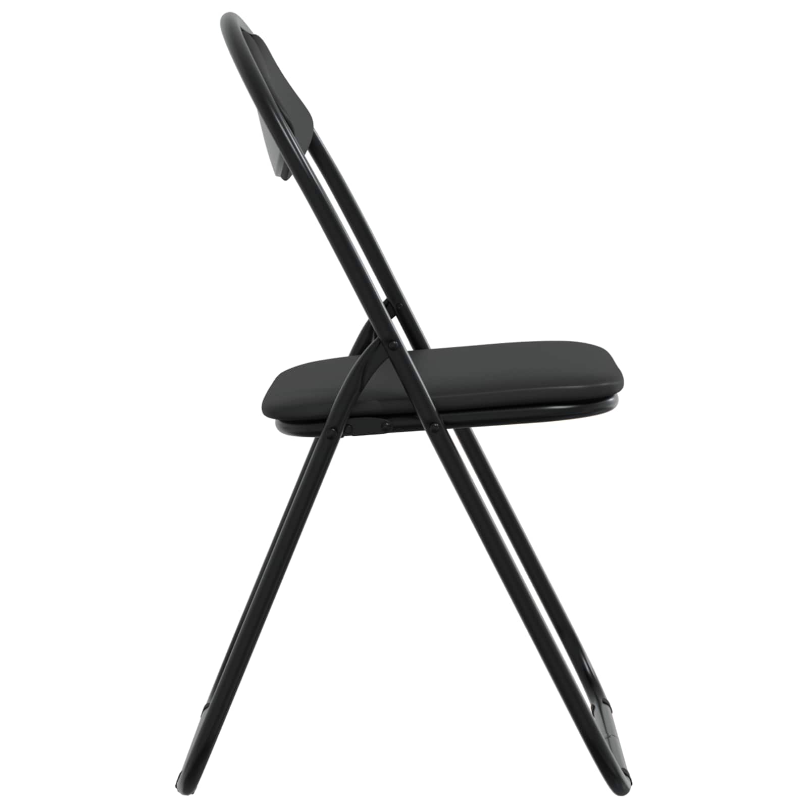 vidaXL Folding Chair 8 pcs Faux Leather Black 48 x 43.5 x 81 cm 6