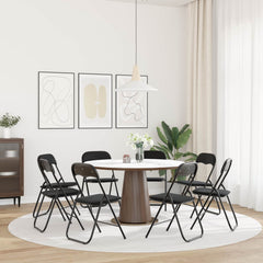 vidaXL Folding Chair 8 pcs Velvet Black 48 x 44 x 78 cm 4