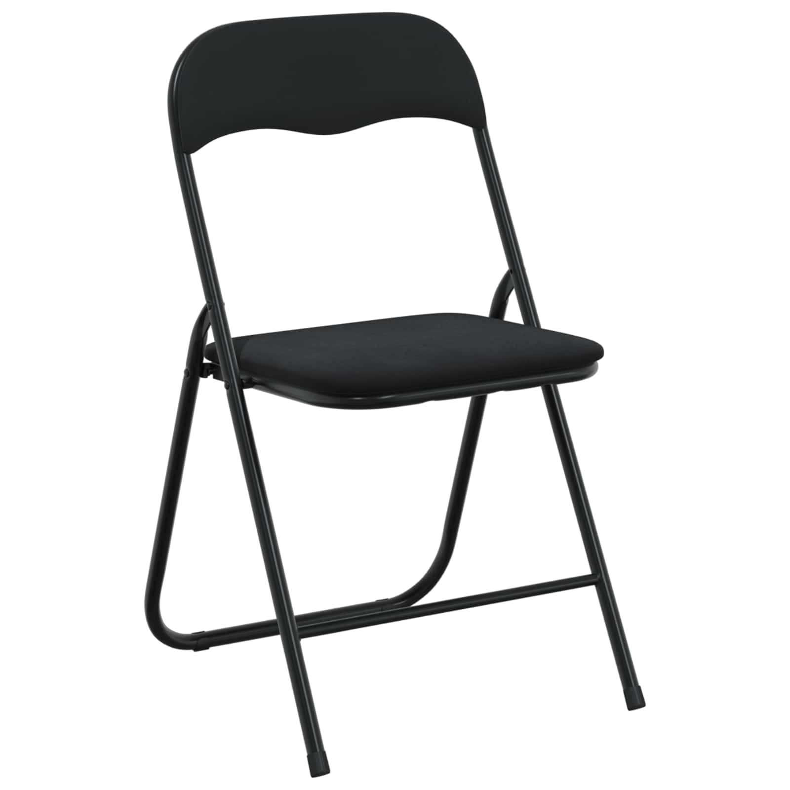 vidaXL Folding Chair 8 pcs Velvet Black 48 x 44 x 78 cm 2