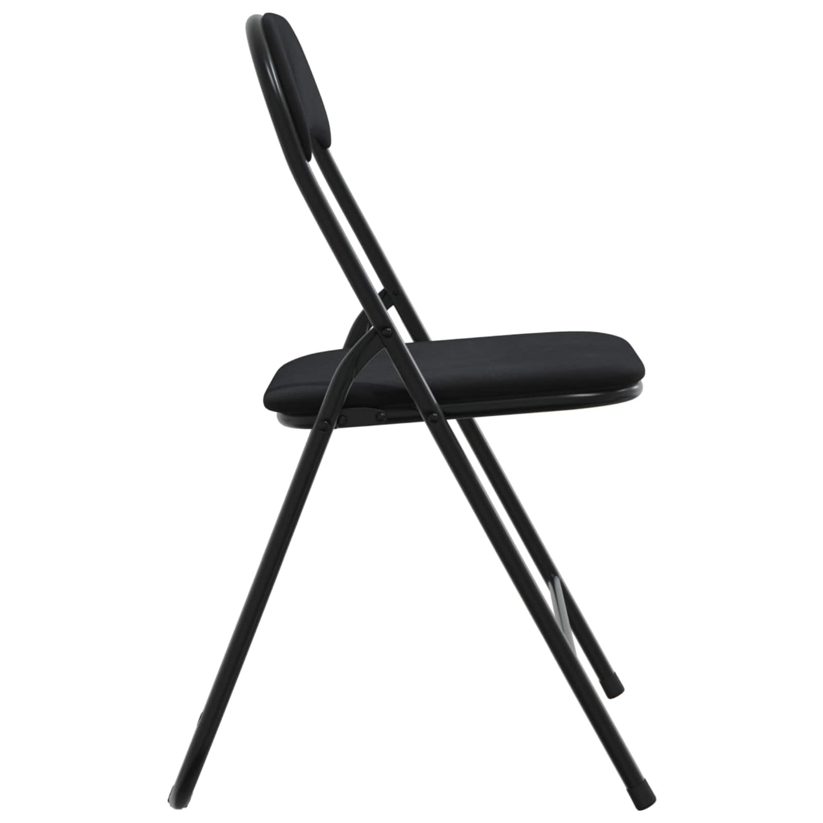 vidaXL Folding Chair 8 pcs Velvet Black 48 x 44 x 78 cm 6