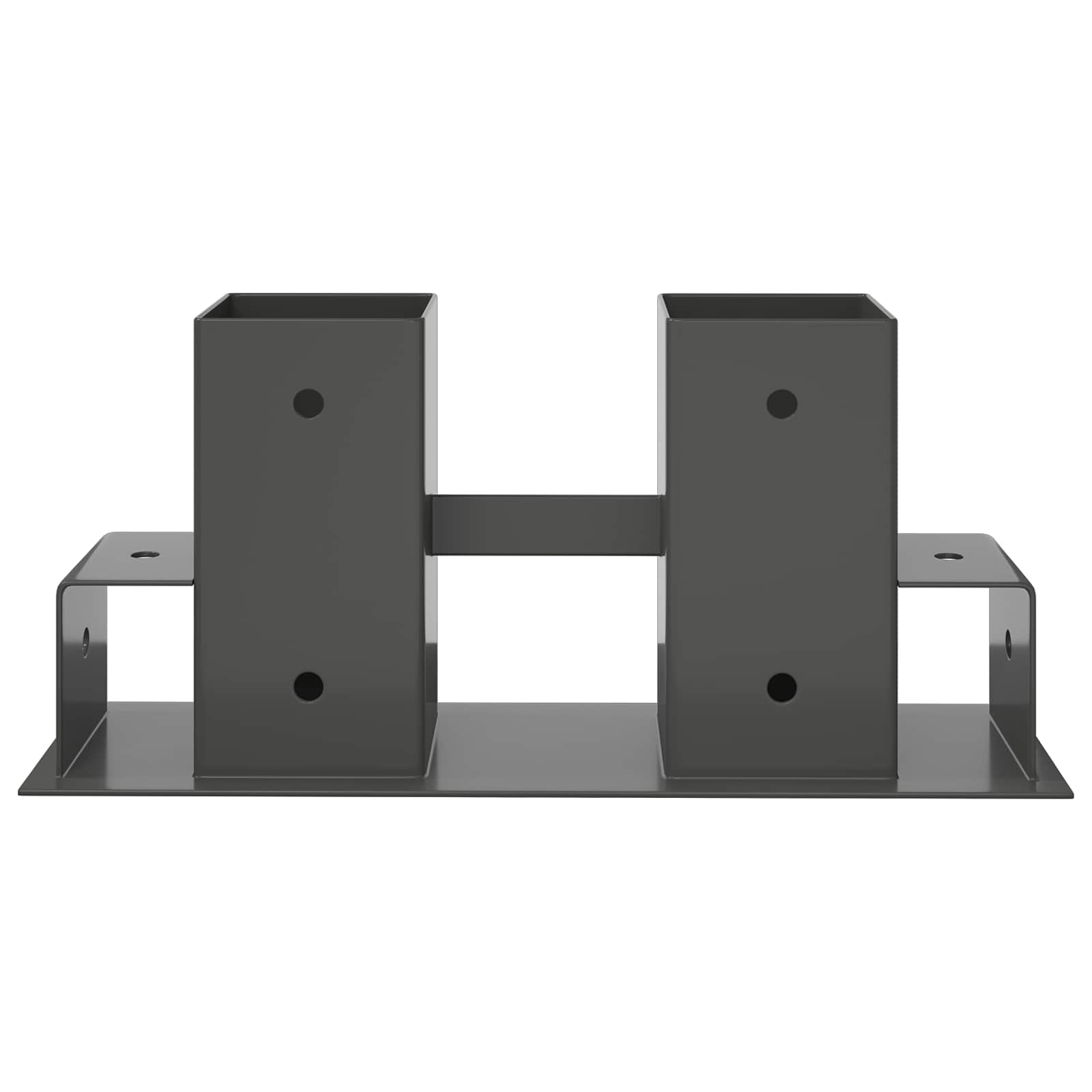 vidaXL Firewood Stack Aid 2 pcs Anthracite 34 x 10 x 15 cm Steel 4