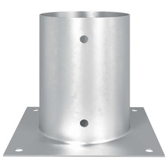 vidaXL Round Ground Anchor 4 pcs Silver 18 x 18 x15 cm Metal 4