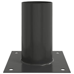 vidaXL Round Ground Anchor 12 pcs Anthracite 15 x 15 x 15 cm Metal 6