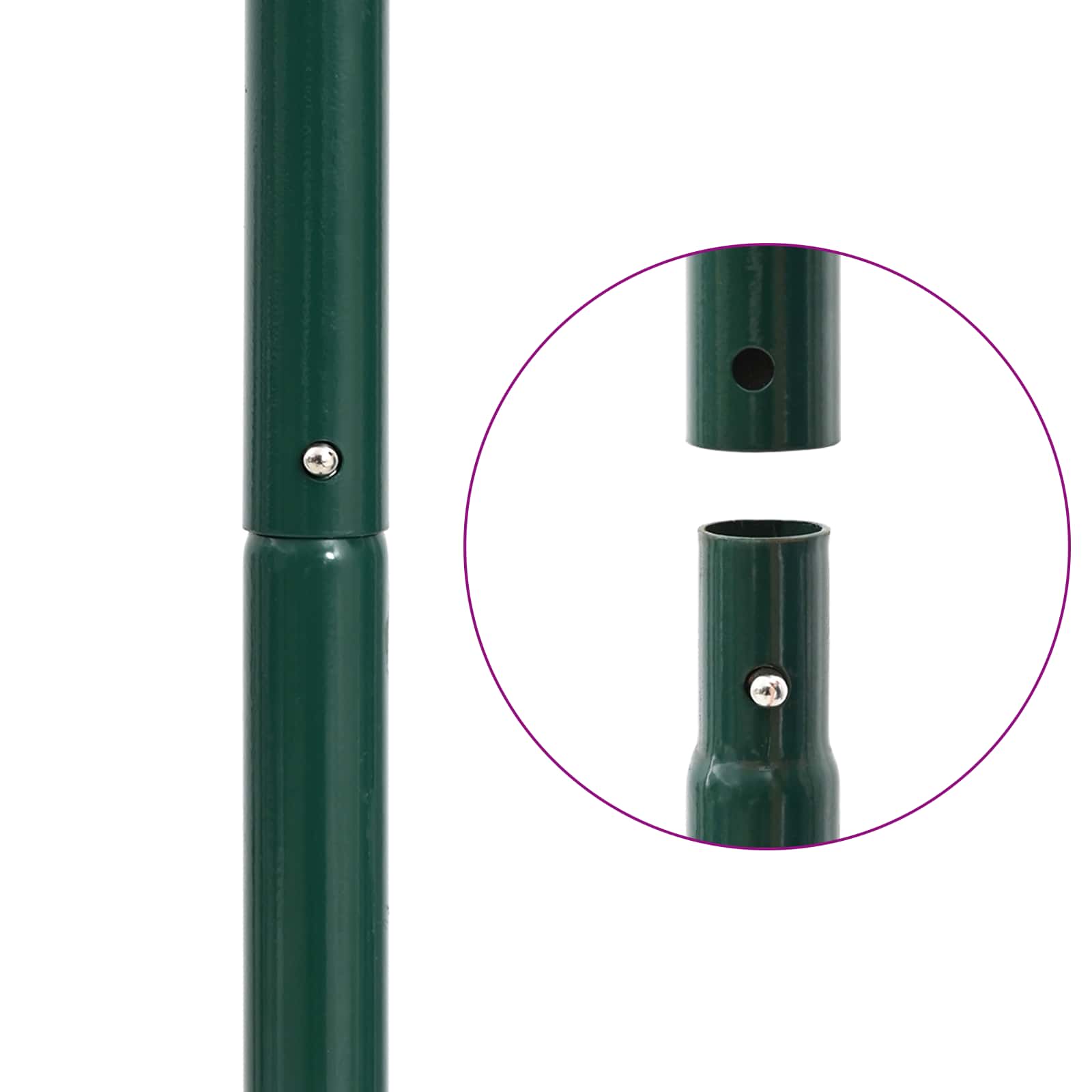 vidaXL Lawn Roller Pull with Aerator Clamps Green 127.5 x 44 cm Steel 6
