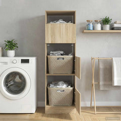 Laundry Cabinet 50 x 68 x Engineered wood Sonoma oak 162 cm