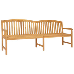 vidaXL Handcarved Rose Bench 228 x 60 x 90 cm Solid Teak Wood Natural 2