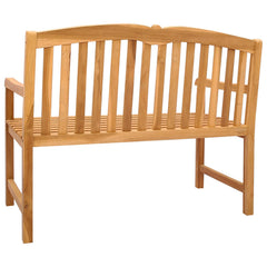 vidaXL Handcarved Rose Bench 114 x 60 x 95 cm Solid Teak Wood Natural 5