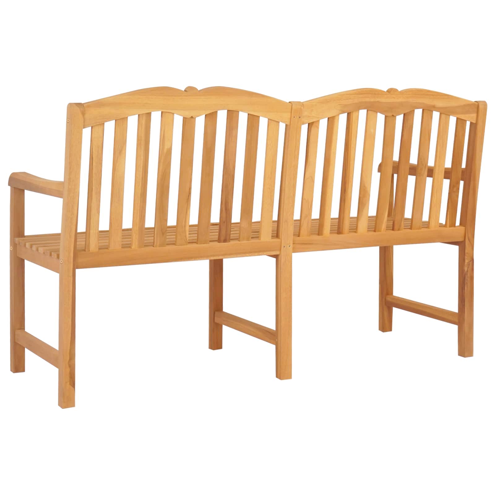 vidaXL Handcarved Rose Bench 150 x 60.5 x 95 cm Solid Teak Wood 5