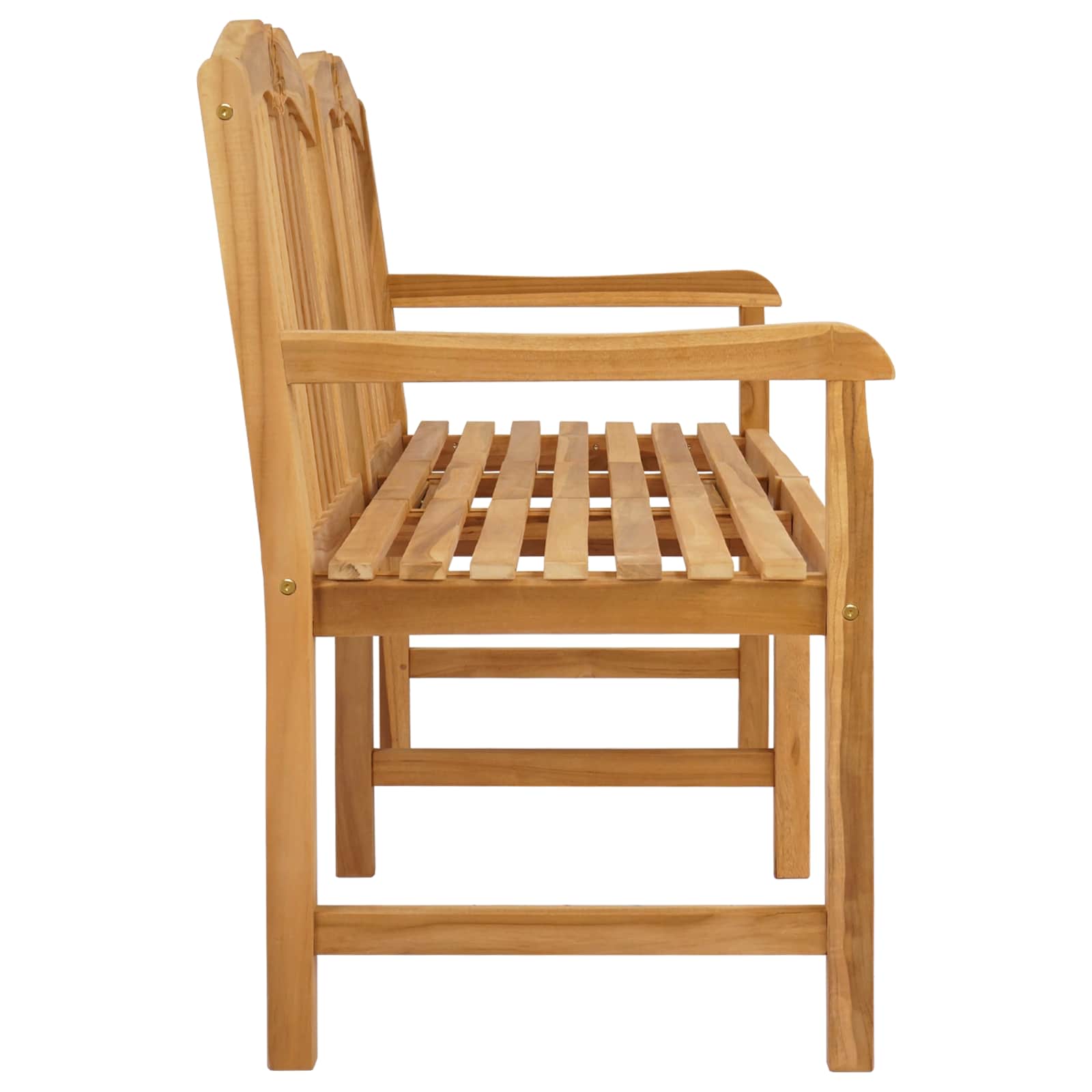 vidaXL Handcarved Rose Bench 155 x 60 x 94 cm Solid Teak Wood Natural 5