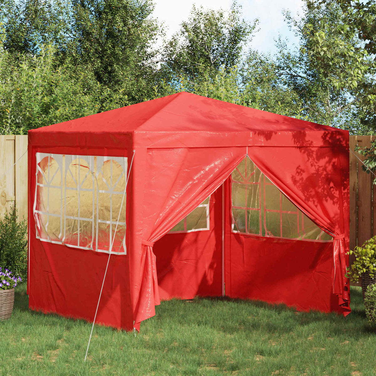 vidaXL Professional Party Tent with Side Walls 2.5x2.5 m 90 g/m²