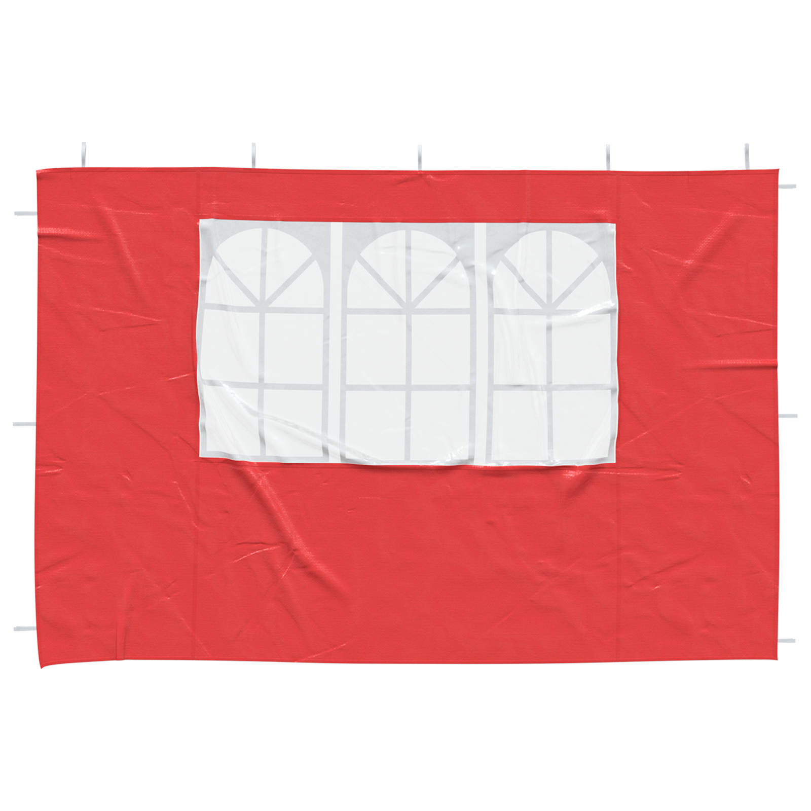 vidaXL Party Tent Sidewall 2 pcs 300 x 195 cm Red PE and Steel 3