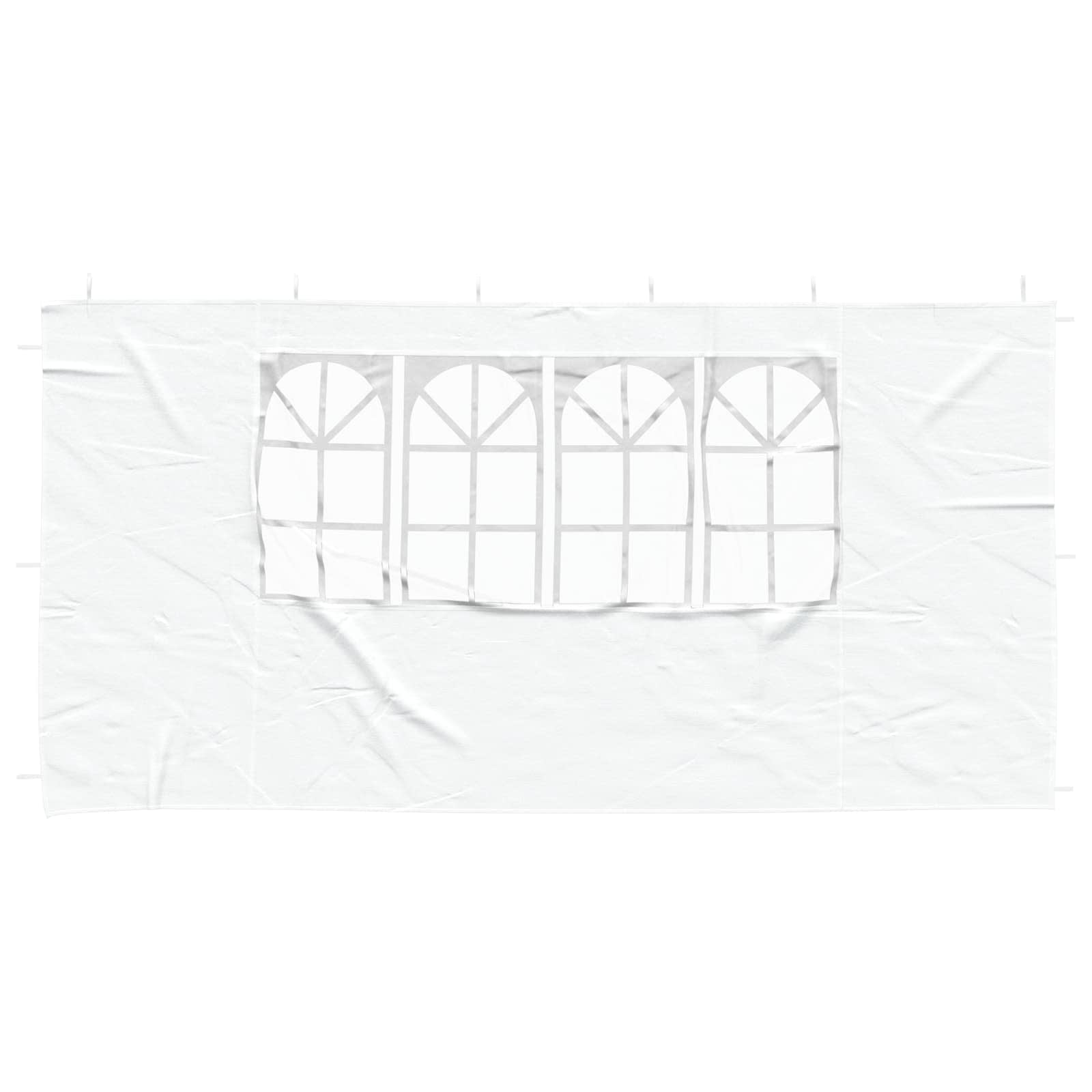vidaXL Party Tent Sidewall 2 pcs 400 x 195 cm White PE and Steel 3